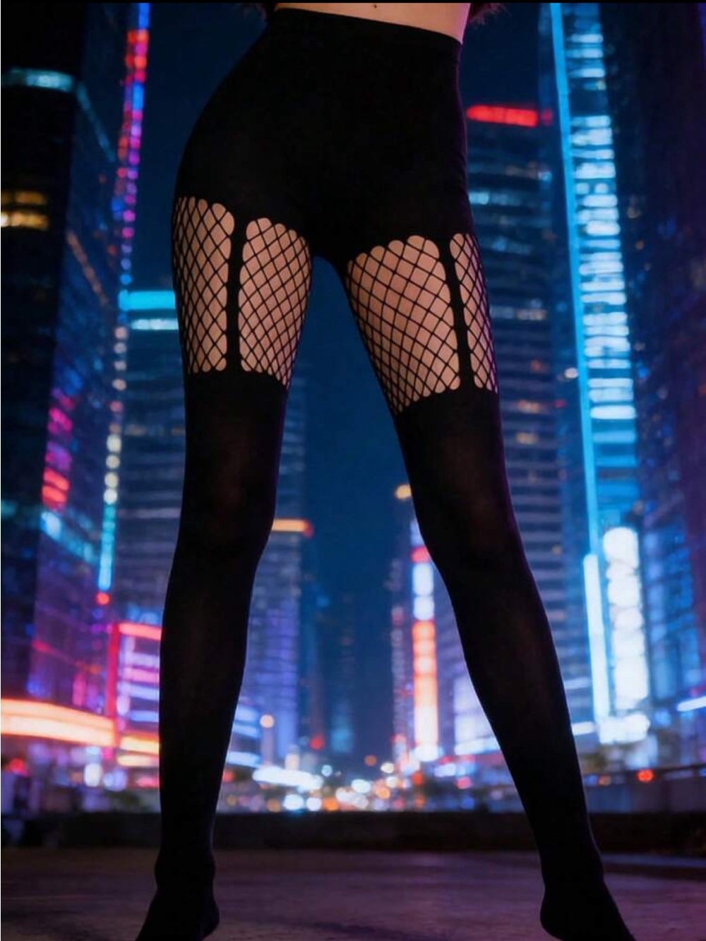 Black Fishnet Suspender Tights NEW 🏷️